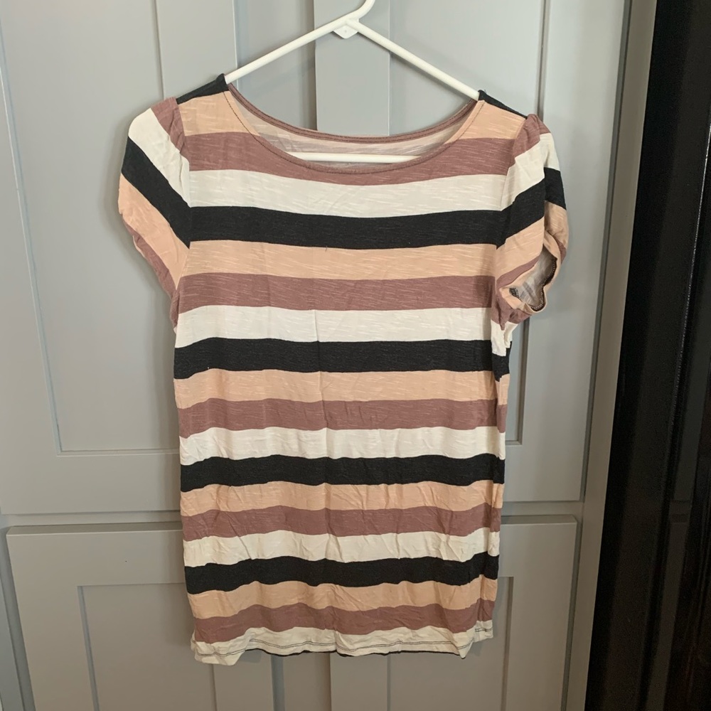 loft straight multi colored t-shirt